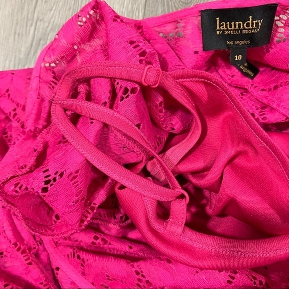 LAUNDRY BY SHELLI SEGAL CROCHET EYLET LACE DRESS - Picture 5 of 8